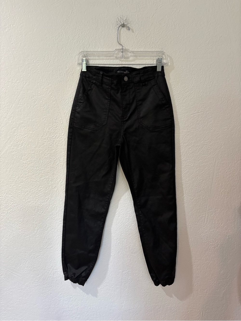 Black Tape Black Sateen Jogger Pants